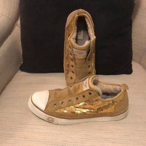 Gold Sequin Ugg Flats